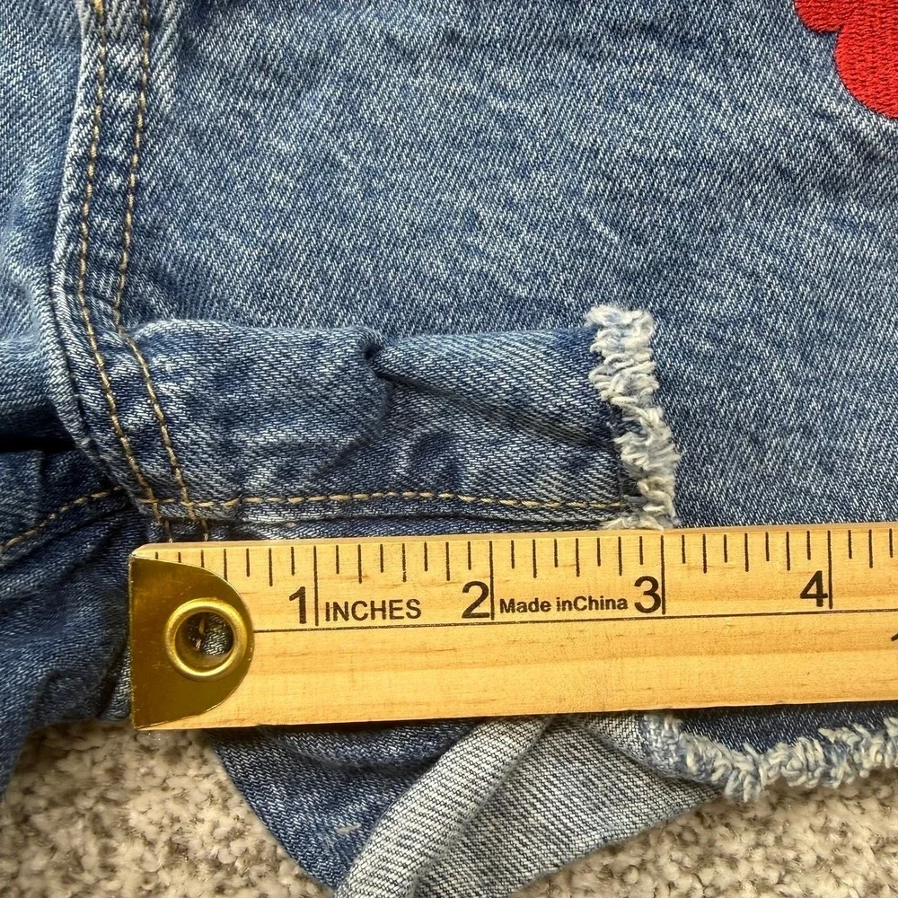 Girls Youth Old Navy x Disney High-Rise Cut Off Blue Denim Jean Shorts Size 12